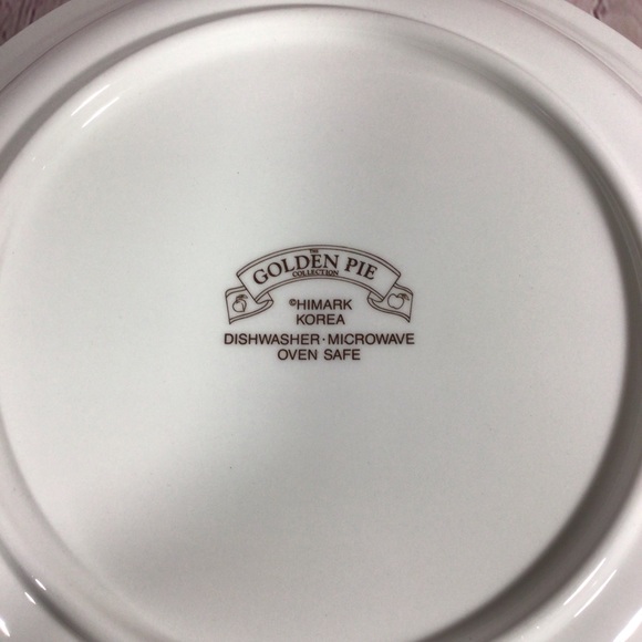 Vintage Himark Korea The Golden Pie Collection 10 1/2” Ceramic Apple Pie Plate - Picture 7 of 7